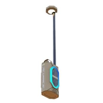 Telescopic LED Camping Light with Bluetooth 5.4 Speaker Dual Channel Diaphragm with  Extendable Rod for Hunting Camping Hiking