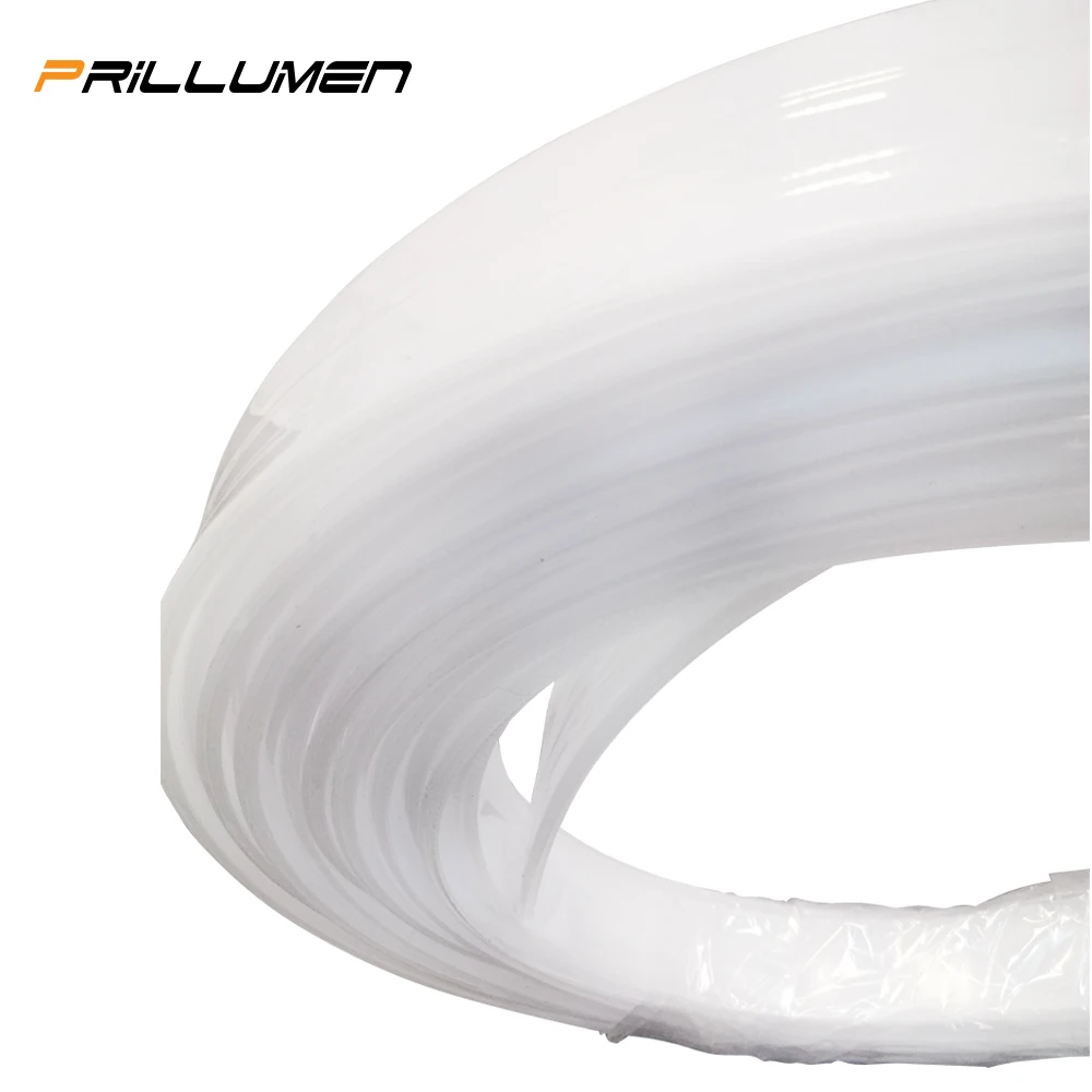 Светодиодная пластиковая трубка двухцветная прозрачная и белая крышка из поликарбоната