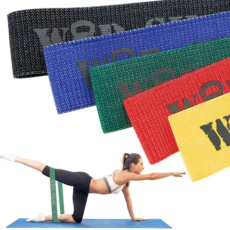 Custom Logo Non Slip New Cotton Fitness Booty Bands Workout Exercise Elastic Fabric Hip Circle Set Glute Resistance Bands