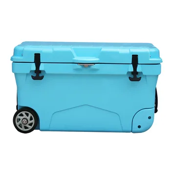 Hot sale YETl portable cooler box 50QT wheeled ice chest coolers for camping and traveling