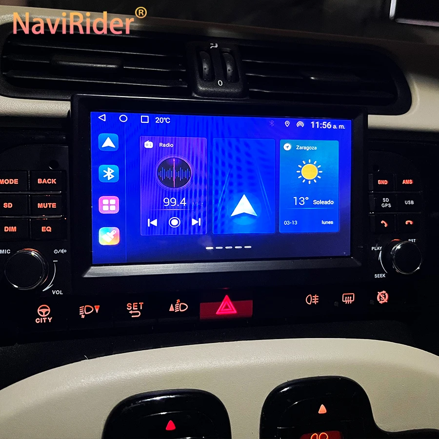 Android 13.0ラジオ2 Din車載ステレオ適用 Fiat Panda 2013-2021 GPS Navigation 利し