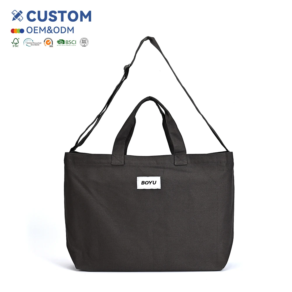 Custom Printed Logo Simple Fashion Shoulder Cotton Picnic Storage Tote Bag Natural Organic Cotton Personalized Shopping Bag