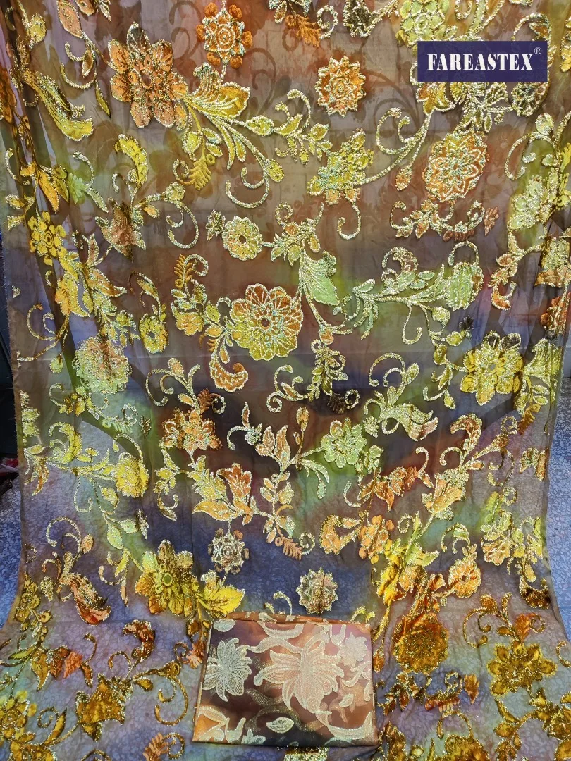 FAREASTEX Fancy Design Silk Fabric for Dirac Somali Set Sudanese Women Toub Garbasaar Faransawi