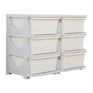 Modern Kids Toy Storage Cabinet Plastic Baby Shelf Luxury European Preschool Furniture Toy Organizers and Storage for Bedroom