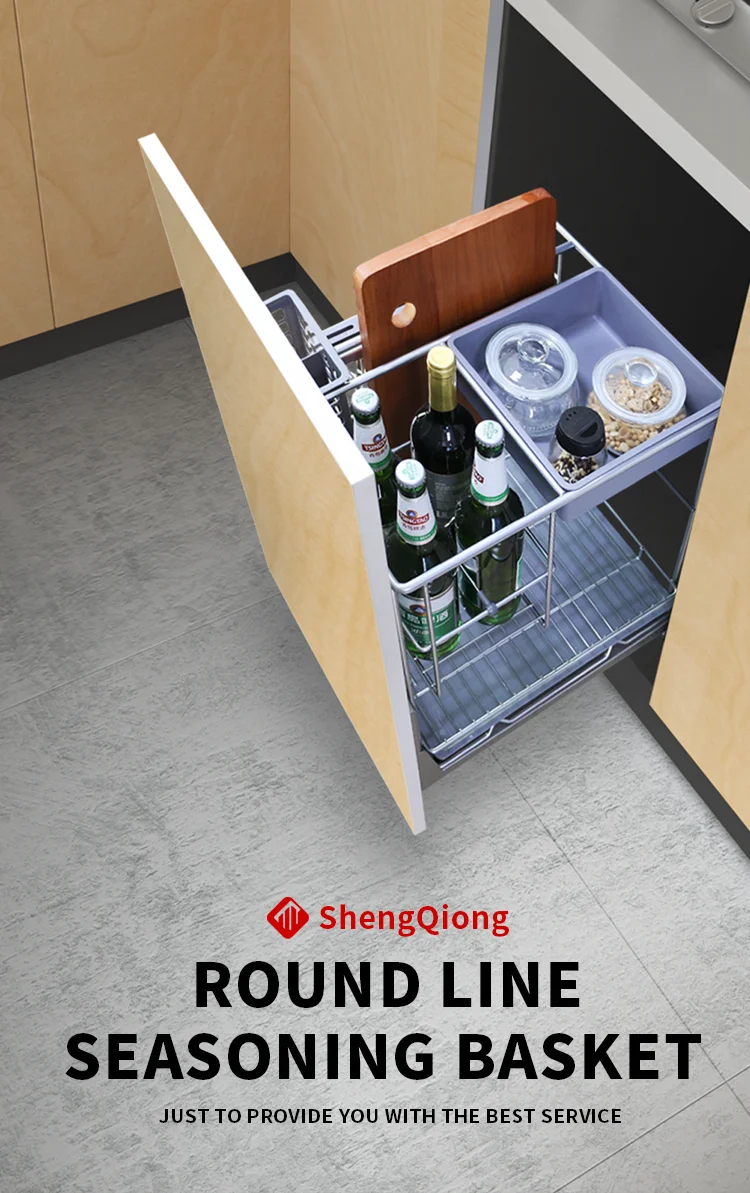 Sheng Qiong Oem Kitchen Fittings With Knife Holder Sliding Condiment