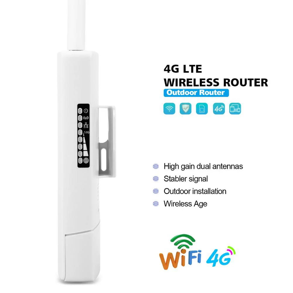 4G Router WIFI Wireless Outdoor 18650 Battery Solar Power GSM Sim Card 12V1A for Solar IP Camera Home Security System or Phone