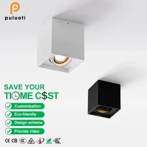 8W GU10 Surface Mounted Spotlight Housing Adjustable Led Ceiling Light Surface Mounted Down Light for Office Indoor