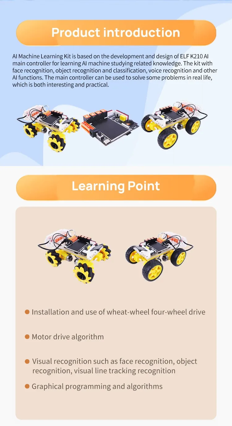 Machine Learning Robot Kit WEEEMAKE WEEECODE AI Machine Learning Starter Kit Model 161052