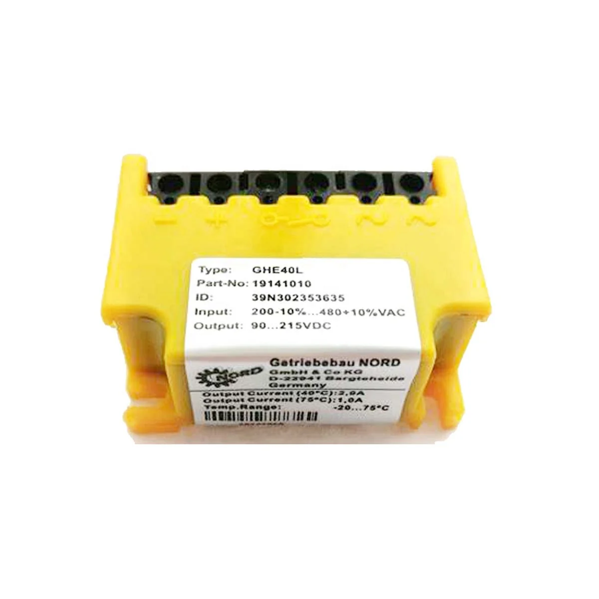 NORD Motor Brake Rectifier Block Rectifier Power Supply GHE40L 19141010
