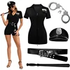 Black [hat, clothes, handcuffs, belt, baton]