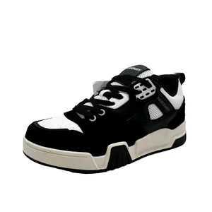 Custom Chunky Basketball Style Men's Skateboarding Sneakers PU Logo Manufactured Walking Shoes with Custom Logo