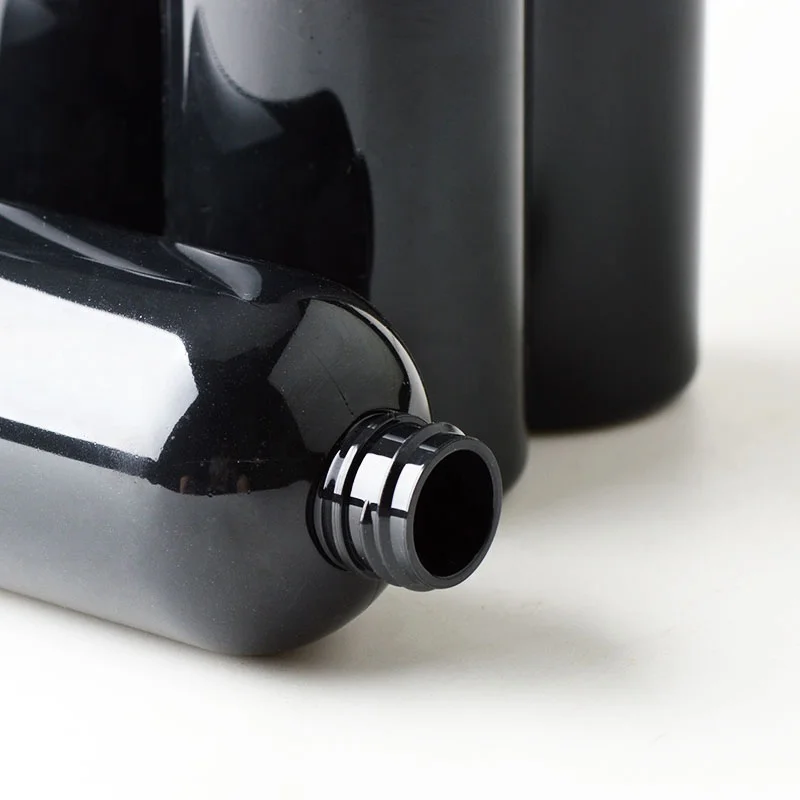 Empty Lotion Pump Bottles Bamboo Soap Dispenser Pump 300 ml Shampoo Bottle Black Plastic 300ml Pet Bottle