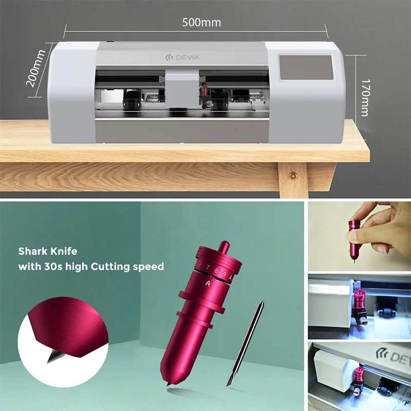 Devia 2022 Full Automatic Hydrogel Film Cutting Machine 30s Fast Cut Intelligent Screen Protector Plotter Mobile Phones GPS TPU