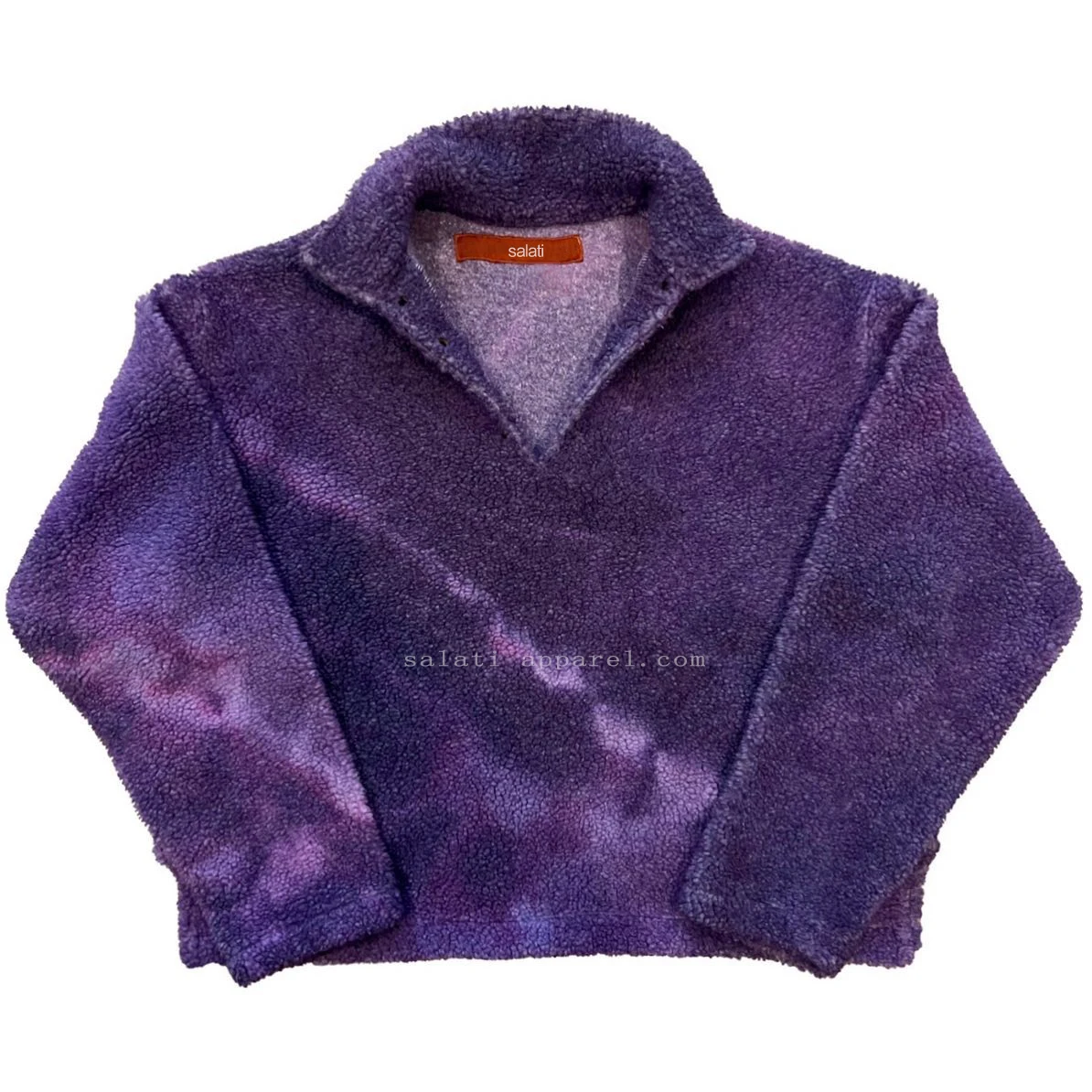 Custom Streetwear Fleece Blank Pullover Polyester Open Placket Baggy Thick Wool Fuzzy Sherpa Winter Unisex Cropped Hoodies Men gallery 8