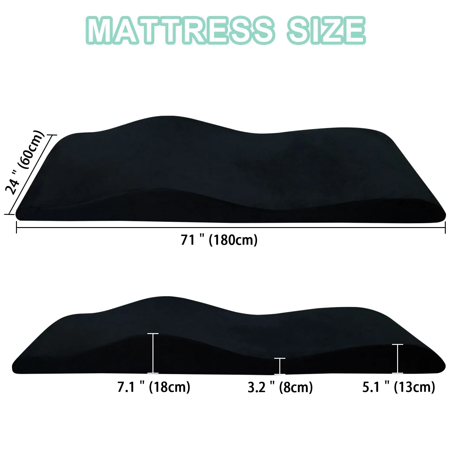 Customize Massage Table Toppers Beauty Spa Bed Pads Wave Curved Velvet Foldable Memory Foam Lash Bed Mattresses Folding Toppers