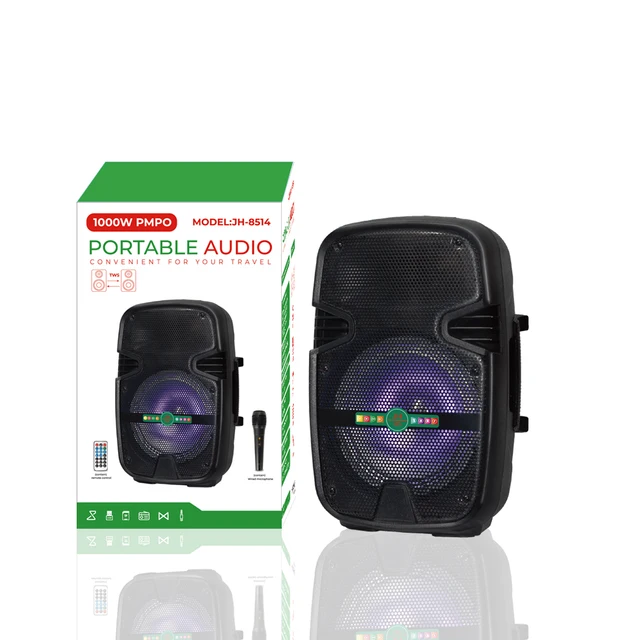 Haut-parleurs portatifs sans fil Bluetooth Vivitar avec lumières et câbles  de chargement, paq./2