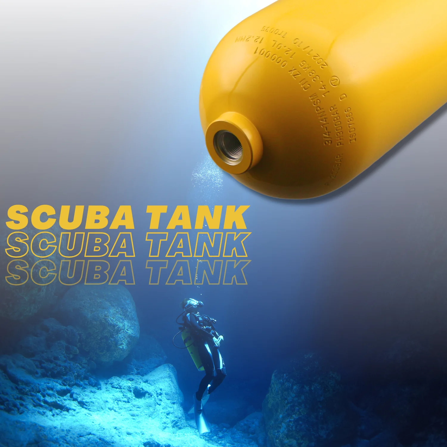ダイビングタンク ZXファクトリー 高圧アルミエアタンク 20L ダイビング用 DOT/TPED認証