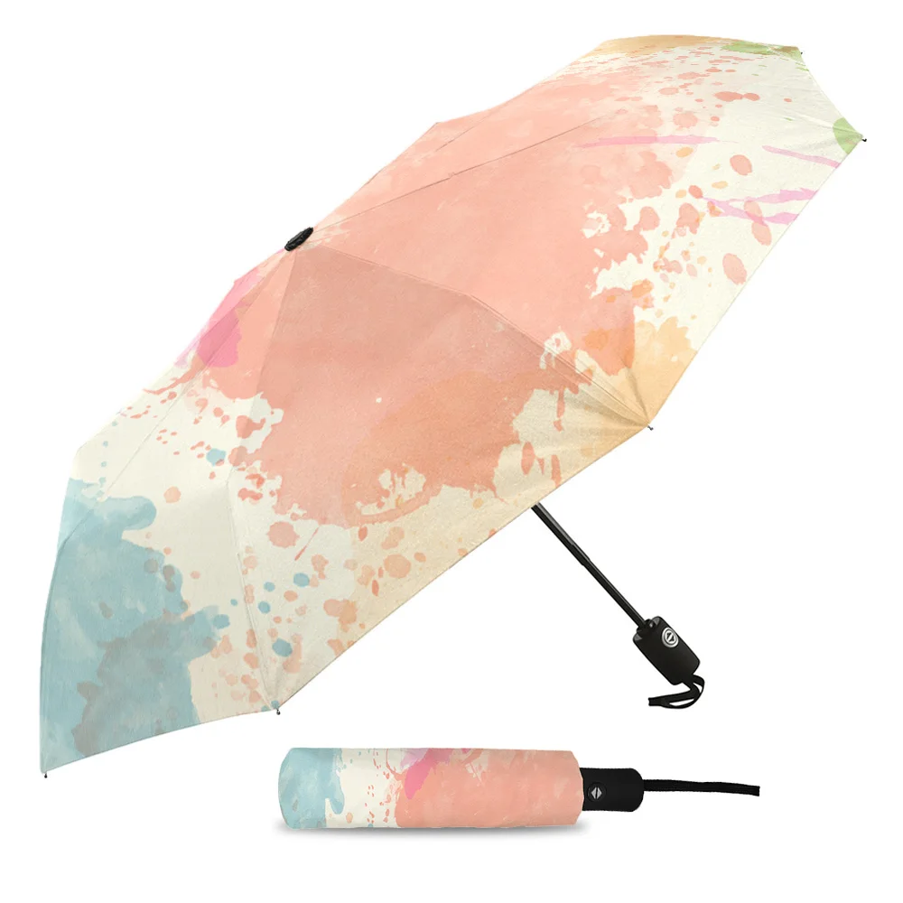 OEM Strongest Light Portable And Automatic Folding Rain Windproof Umbrella Durable Premium Grip Fits Car Backpack_voghion.com