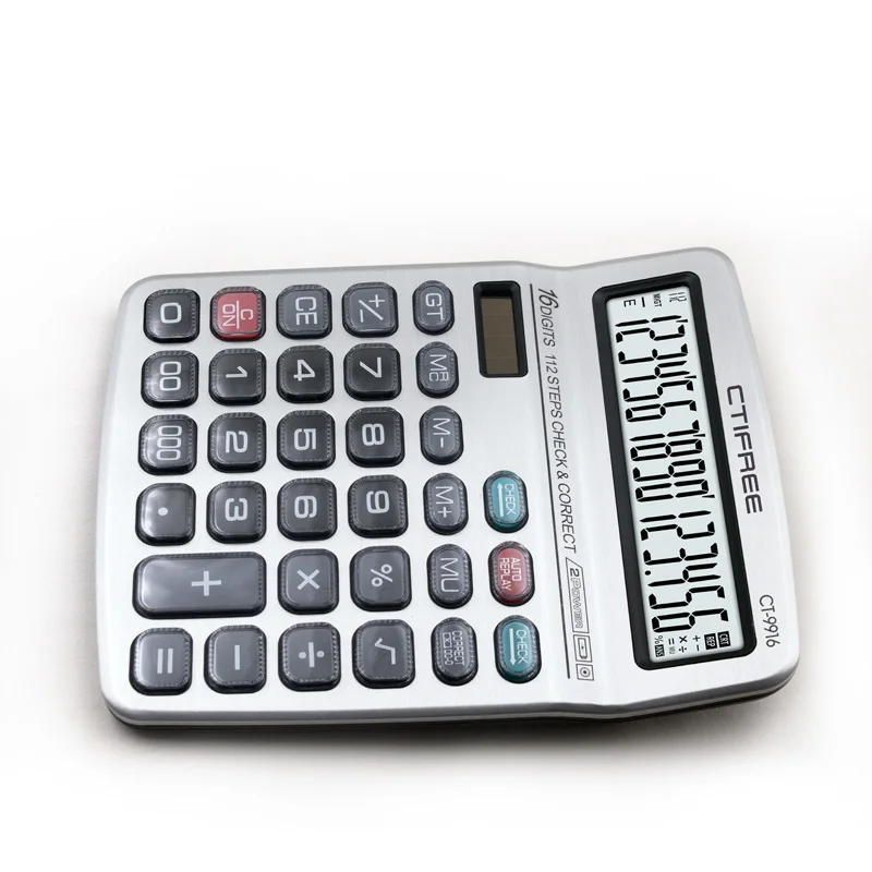 
 Ctifree индивидуальный логотип проверьте правильные с функцией 16 дюймовый калькулятор с хорошим видом CT-9916  