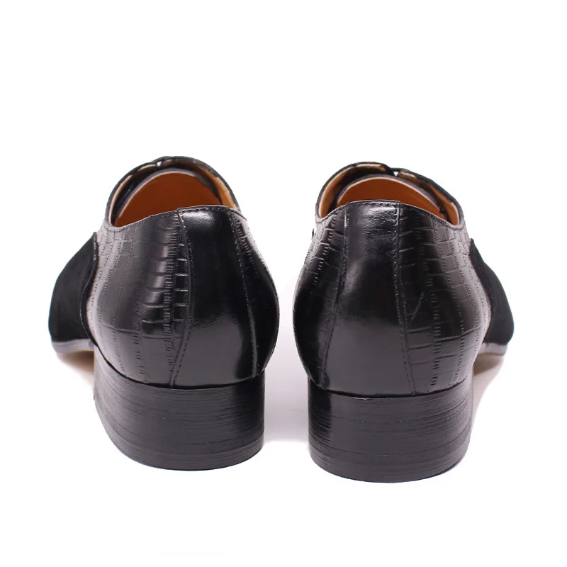 Мужские классические деловые туфли из натуральной воловьей кожи