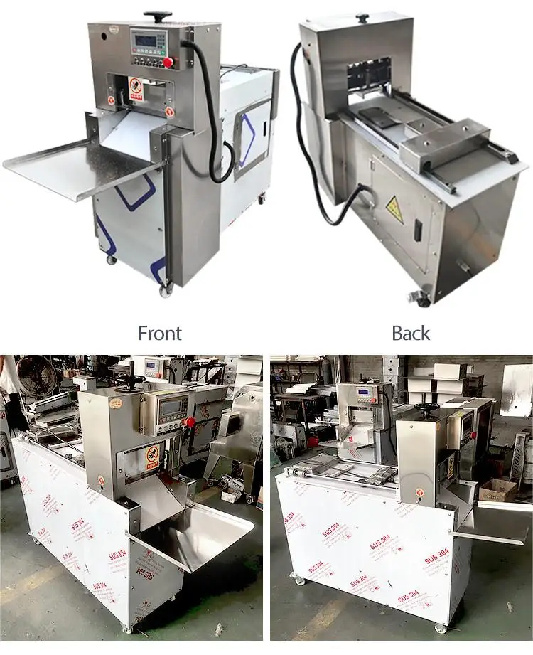 Commercial Wide Frozen Fish Bacon Slicer Fully Automatic Electric Meat Grinder Mincer Machine 4 Roll Manufacturing New Condition