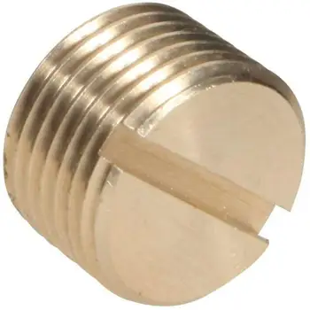 Customized Metals Brass Male Thread Industrial Slotted Round Head Pipe Plug