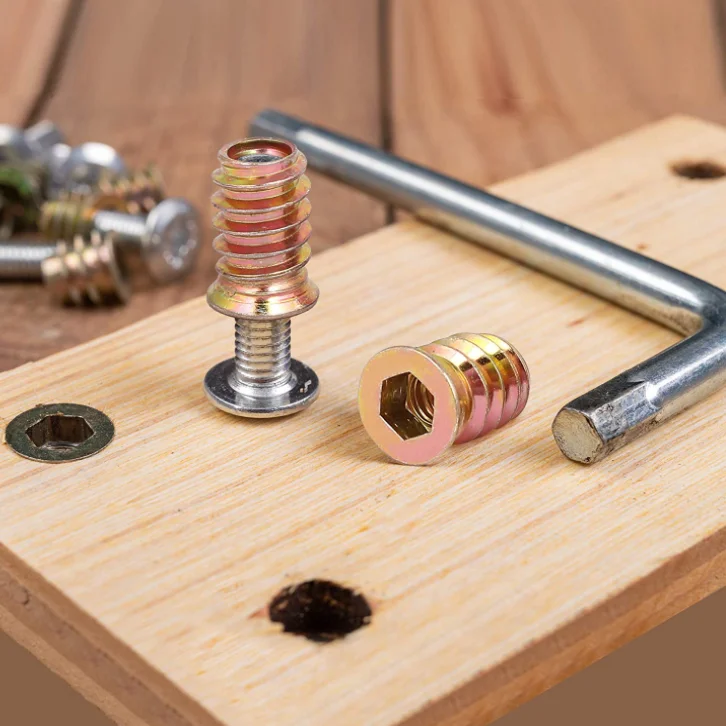Threaded Insert Type Insert Nut For Wood With Flange Furniture Insert