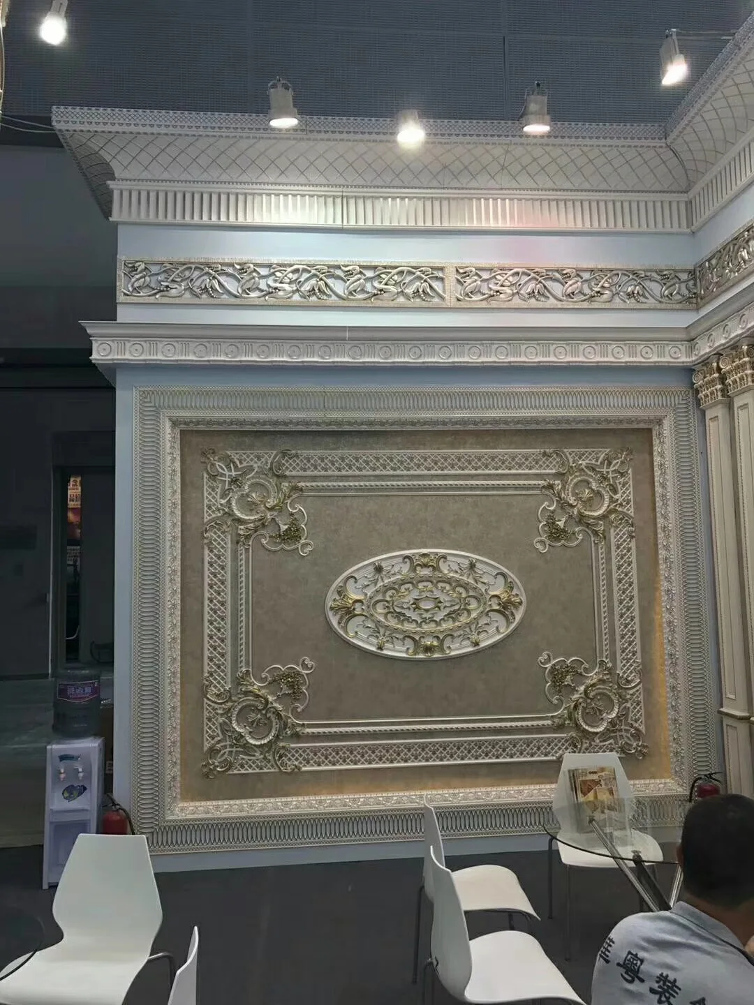Hardness Material Polyurethane Ceiling Cornice Moulding White Wall Decoration PU Cornice Design