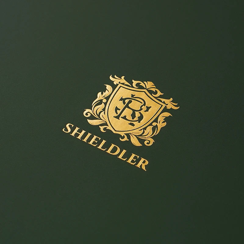 Luxury Matte Dark Green Magnetic Gift Box Silk Carry Handle Custom Gold Crest Logo Rigid Box for Jewelry Watch Gift Packaging