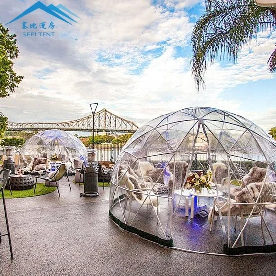 Small Transparent Dome Igloo for Restaurant Dining Tent