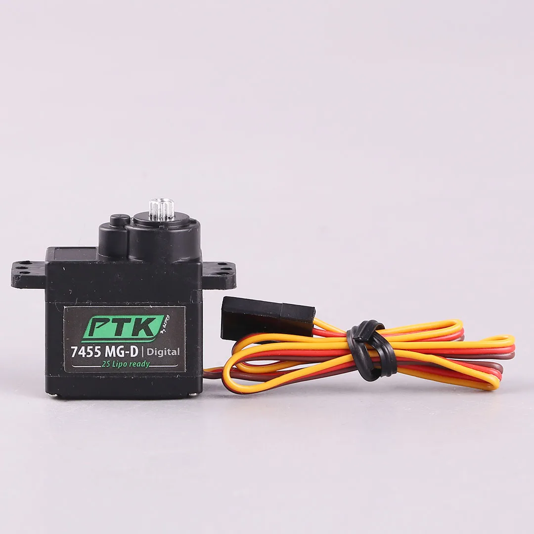 Servo Digital Métal 9g PTK 7452 MG-D - Haute Précision Pour Avion RC, Glider F3P, Hélico (Pack De 4)