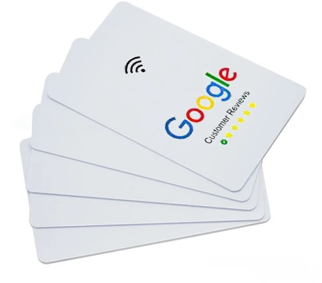 Customized NFC RFID Business Card Chip Social Media Business RFID Card TikTok Google Review YouTube Facebook PVC ID IC Card