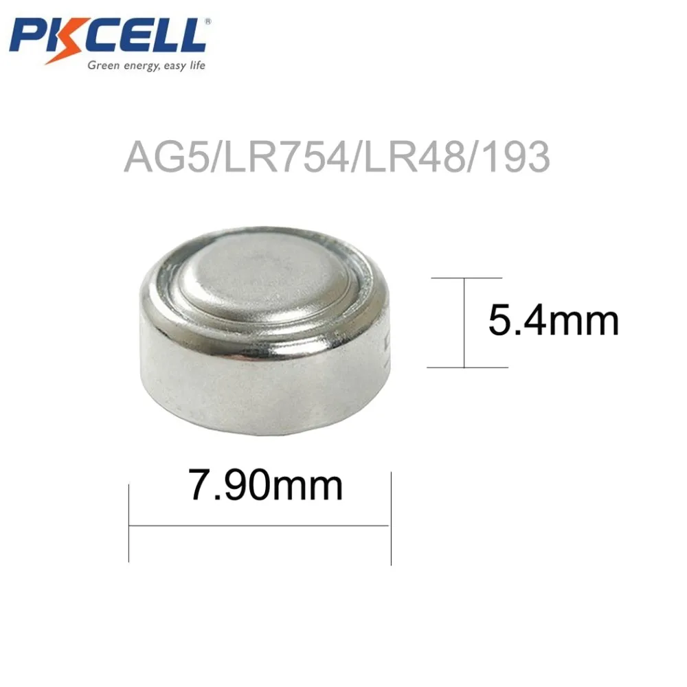 L750ボタン電池 1.5v Ag5 Lr754 アルカリコイン電池