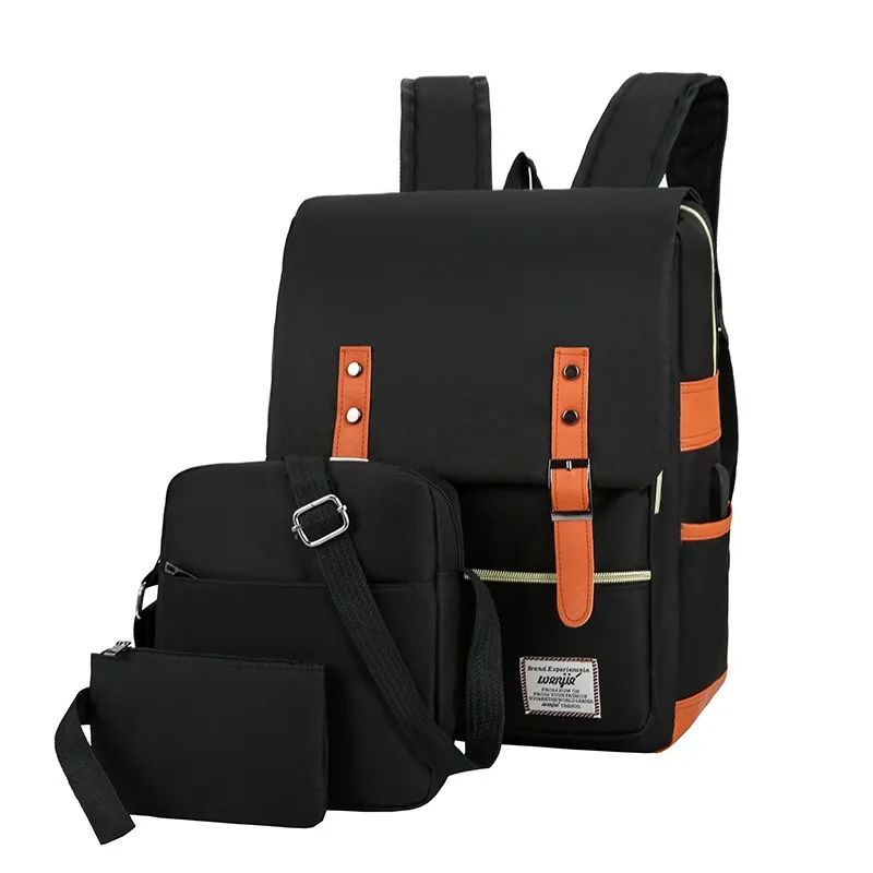 MARKSMAN Factory Wholesale Computer Backpack Set Large Capacity Business Travel Bag With USB Charging Port