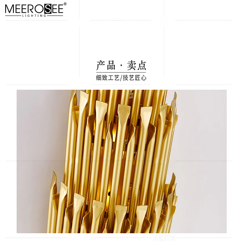 MEEROSEE Post-modern Wall Light Luxury Creative Corridor Hotel Lobby G9 Wall Lighting MD86738