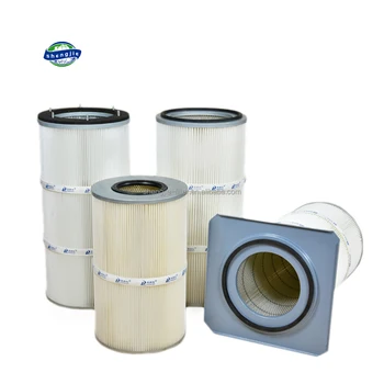 Dust Removal Filter Cartridge Square Flange Cover Air Filter Cartridge