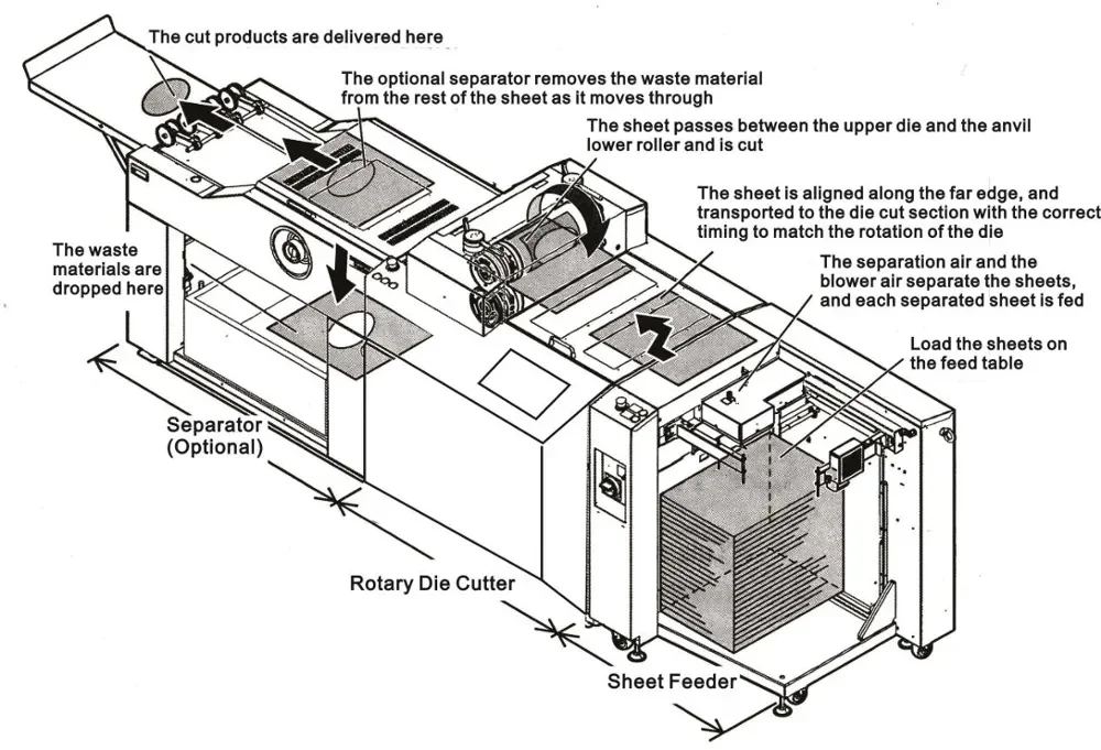 Automatic Rotary Die Cutting Machine for Labels Packaging Rotary Cut Die Cutting Machine