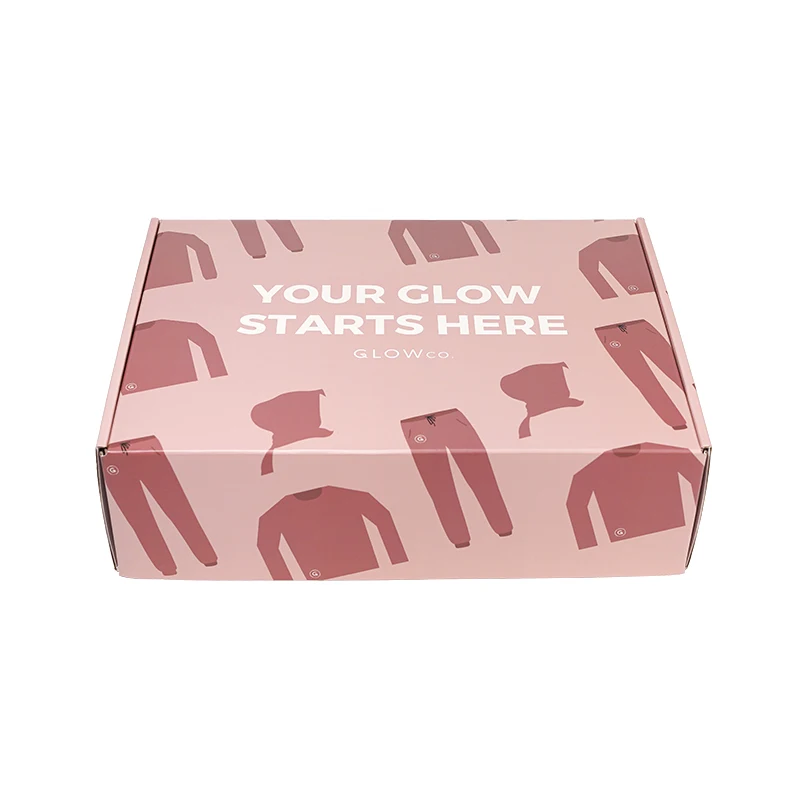 Low MOQ Corrugated Recyclable Mailer Box Pink Shipping Boxes Custom Logo for Small Business Gift Packaging