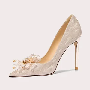 Hot Sale Women's Luxury Pointed Toe Pumps Sexy Bridal Wedding & Party Prom Quality Shoes
