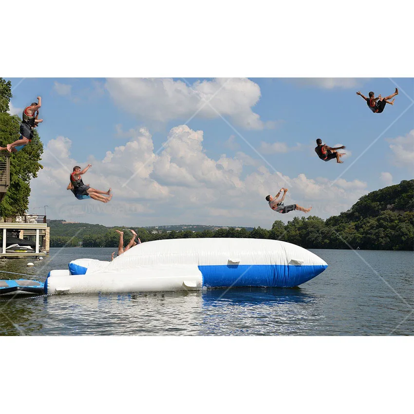 Custom Size and Color Durable Sport the Lake Inflatable Water Catapult Blob  Play for Water Park