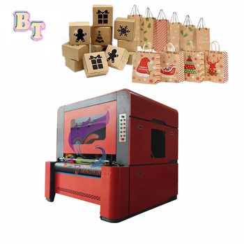 Factory Custom Production Industrial-grade 4 Color Digital Corrugated Food Cardboard Single Pass Inkjet Printing Machine