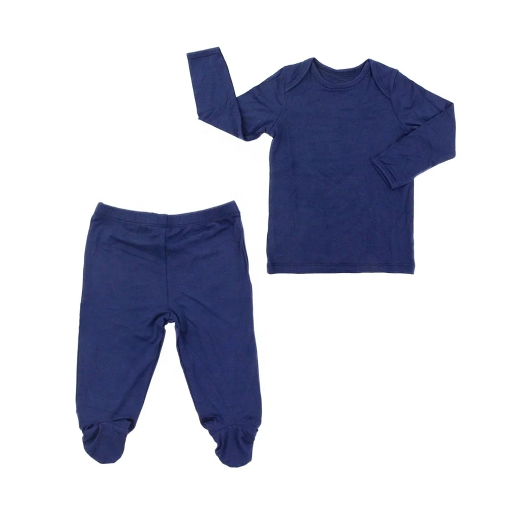 Заводская оптовая продажа на заказ бамбуковый детский комплект из 2 предметов пижамы Детский пижамный комплект