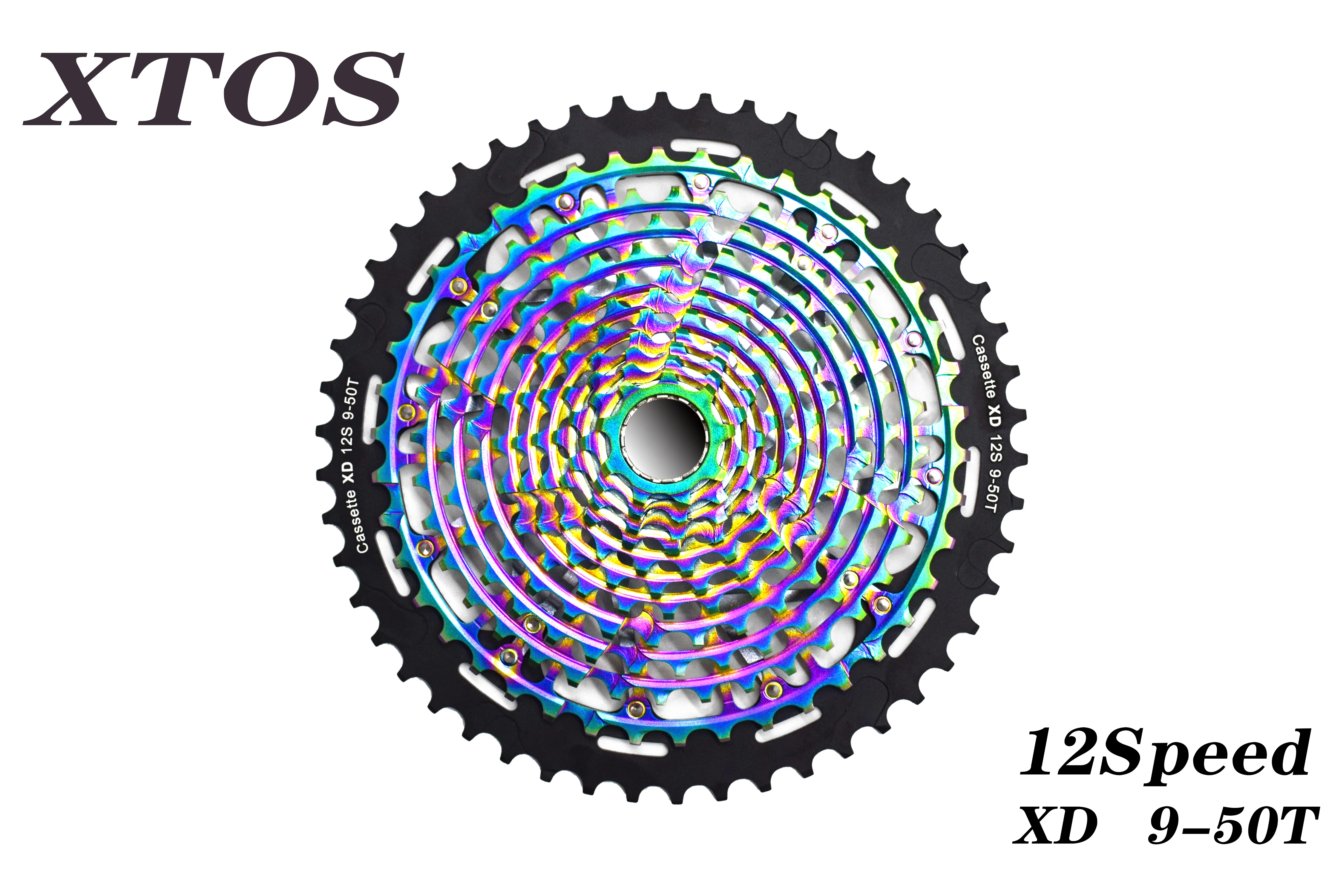 MTB 12速 9-50T カセット アルティメット XD カセット レインボー