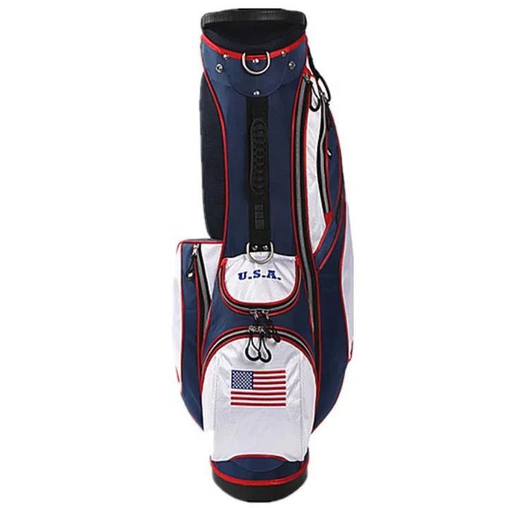 Light 14 Way Golf Stand Bag With American Flag Custom Logo - Buy Custom ...