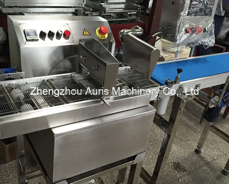 Chocolate Making Coating Enrobing Small Chocolate Production Line Cover Nuts Coating Enrober Machine
