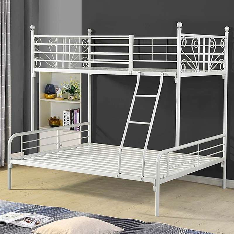 Modern Loft Metal Bunk Bed Adults Kids Bedroom Furniture For Dormitory School Hotel Home Double
