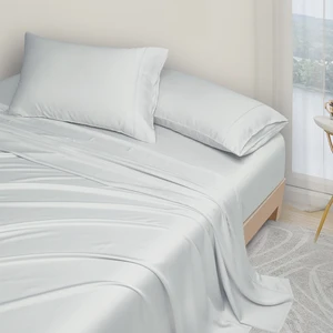 Factory Luxury 100% Bamboo Solid Colors Bedding Sets Bed Linen Bedsheet Set Quilt Set