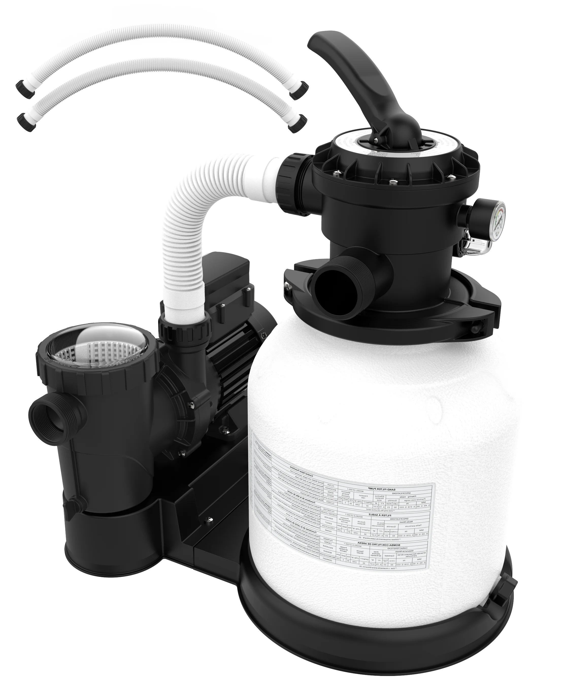 Above-ground Swimming Pool Sand Filter Pump Plumbing Compatible With ...