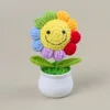 Nuova pianta in vaso con faccina sorridente a 5 colori-5 anelli