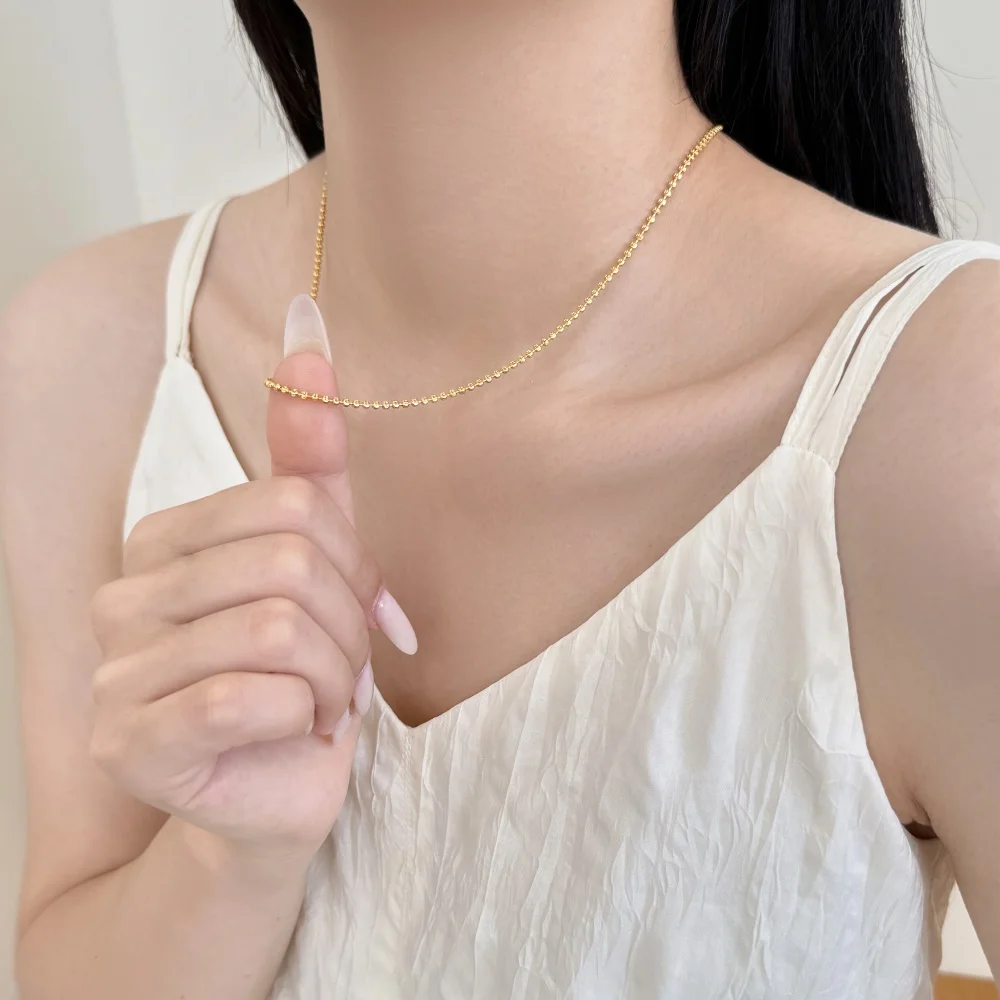 KAKODIY 925 Sterling Silver Zircon Necklace Women's Jewelry Lightweight Adjustable Length Chain Zirconia Necklace Simple Necklace detail 7